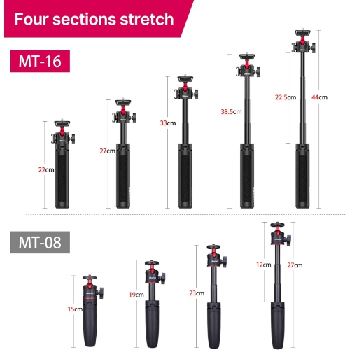 Travel Tripod for iPhone 12 Canon G7X Mark III Sony ZV-1 RX100 VII A6600 Vlogging Live Streaming, MT-16 Camera Tripod Stand Holder, Mini Tabletop