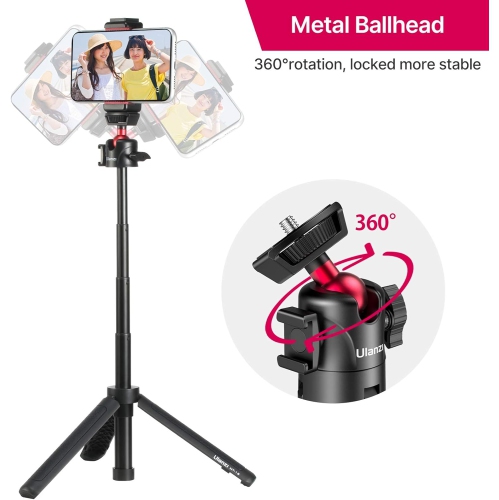Travel Tripod for iPhone 12 Canon G7X Mark III Sony ZV-1 RX100 VII A6600 Vlogging Live Streaming, MT-16 Camera Tripod Stand Holder, Mini Tabletop