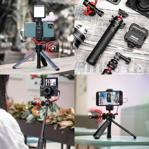 Travel Tripod for iPhone 12 Canon G7X Mark III Sony ZV-1 RX100 VII A6600 Vlogging Live Streaming, MT-16 Camera Tripod Stand Holder, Mini Tabletop