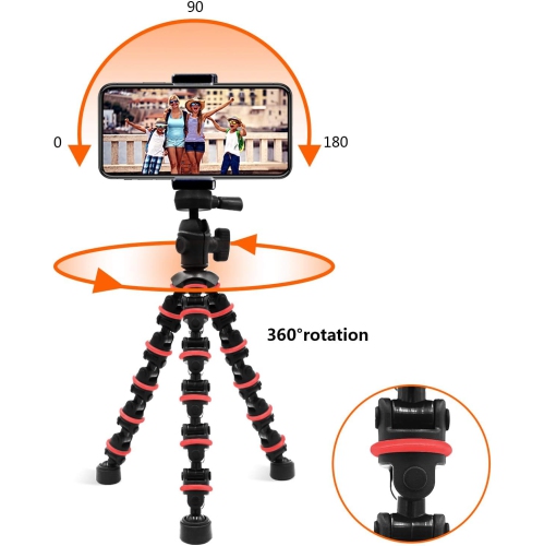 Phone Tripod, Tripod with Wireless Remote Phone Holder as iPhone Tripod, Cell Phone Tripod, Camera Tripod, Travel Tripod,Tabletop Tripod for iPhone