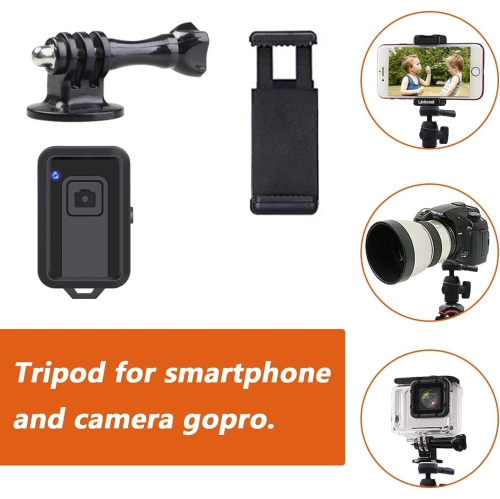 Phone Tripod, Tripod with Wireless Remote Phone Holder as iPhone Tripod, Cell Phone Tripod, Camera Tripod, Travel Tripod,Tabletop Tripod for iPhone