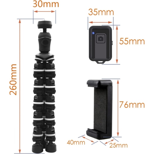Phone Tripod, Tripod with Wireless Remote Phone Holder as iPhone Tripod, Cell Phone Tripod, Camera Tripod, Travel Tripod,Tabletop Tripod for iPhone