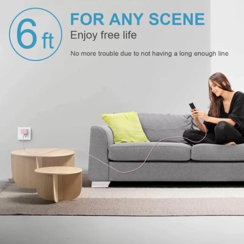 iPhone 14 13 12 11 Fast Charger - Apple MFi Certified 20W PD Pink USB-C Rapid Wall Charger with 6FT Pink Cables - Compatible with iPhone 14/14 Pro/14