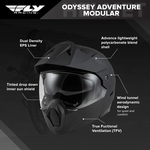 FLY Racing Adult Odyssey Summit Helmet ECE/DOT FMVSS 218 Approved