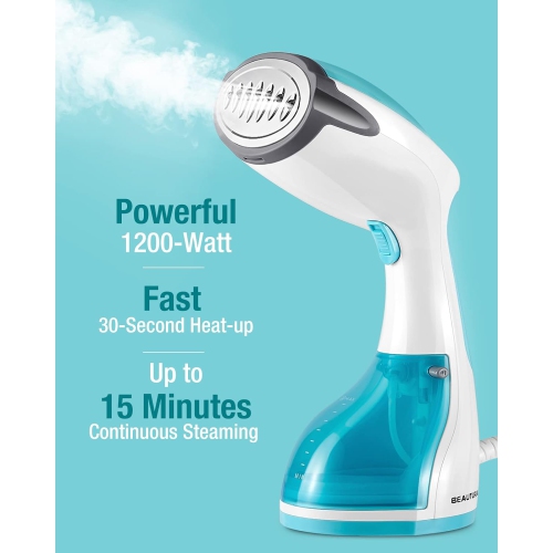 Strak 1200-Watt Handheld Steamer for Clothes, 30-Second Heat-up, 8.79-Ounce Water Tank