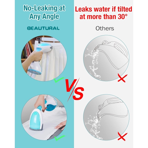 Strak 1200-Watt Handheld Steamer for Clothes, 30-Second Heat-up, 8.79-Ounce Water Tank