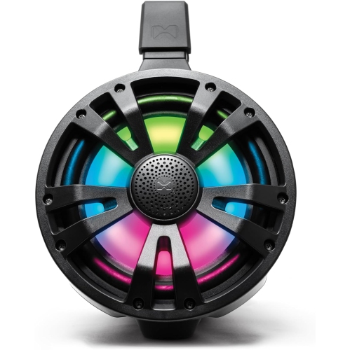 TB8 ExtremeTower Powersports Marine Waterproof Sealed 8-inch 2-Way – 1 Battery-Powered Bluetooth Amplified Speaker + 1 Passive Speaker – Black