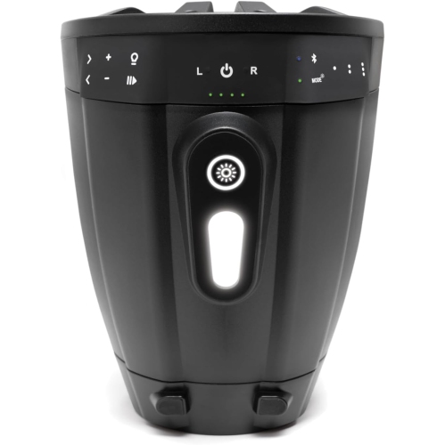 TB8 ExtremeTower Powersports Marine Waterproof Sealed 8-inch 2-Way – 1 Battery-Powered Bluetooth Amplified Speaker + 1 Passive Speaker – Black