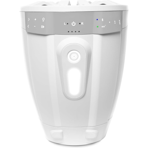 TB8 ExtremeTower Powersports Marine Waterproof Sealed 8-inch 2-Way – 1 Battery-Powered Bluetooth Amplified Speaker + 1 Passive Speaker – White