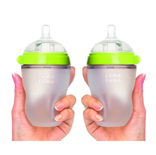 Comotomo Baby Bottle Double Pack - Green