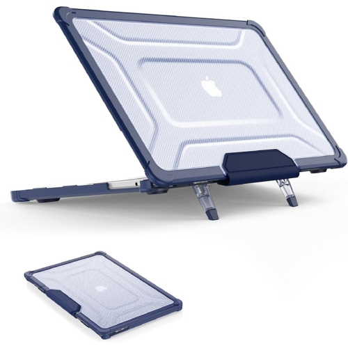 CSMART  "[Cs] Heavy Duty Hard Shell Protective Case Cover With Foldable Kickstand for Apple Macbook Air 13.6"" 2022, Navy"