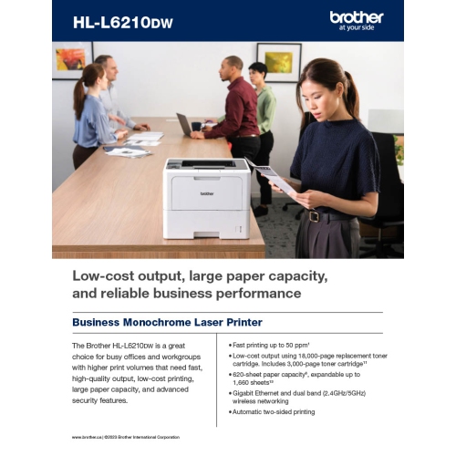 Brother HL-L3220CDW HL-L6210DW Business Monochrome Laser Printer