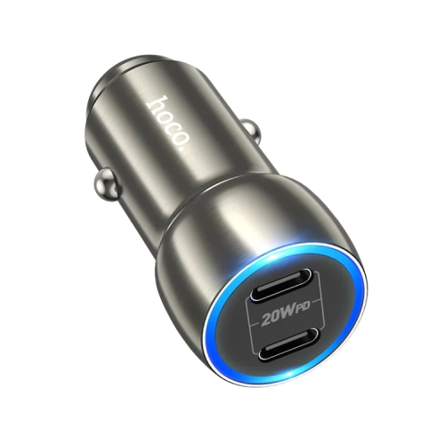 Adaptateur de chargeur rapide pour l'auto à deux ports USB-C/type C de 40 W