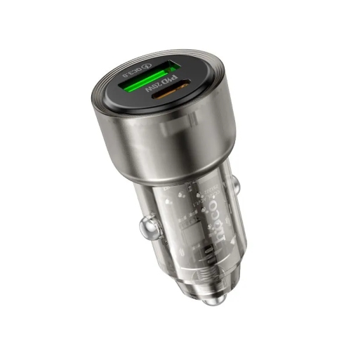 Adaptateur de chargement rapide à deux ports USB-A de QC3,0 W PD USB-C et 18&nbsp;W de 20&nbsp;W pour l'auto