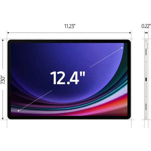Refurbished - Samsung Galaxy Tab S9+ 12.4" 512GB Android Tablet with Snapdragon Gen 2 Processor - Beige