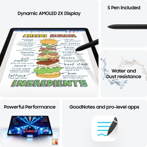 Refurbished - Samsung Galaxy Tab S9+ 12.4" 512GB Android Tablet with Snapdragon Gen 2 Processor - Beige