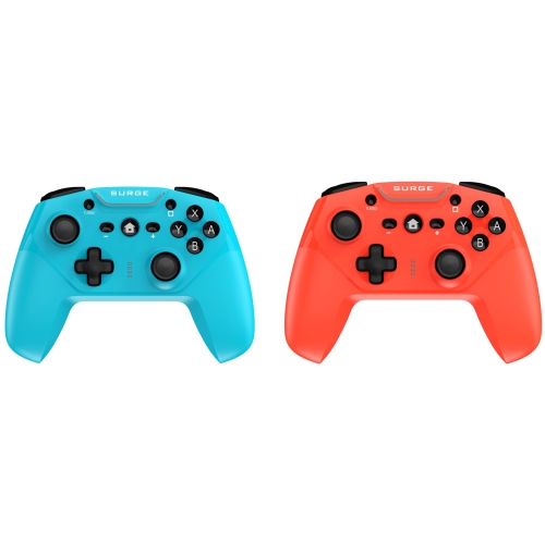 Ensemble de 2 manettes sans fil Pro Surge pour Switch - Bleu et rouge