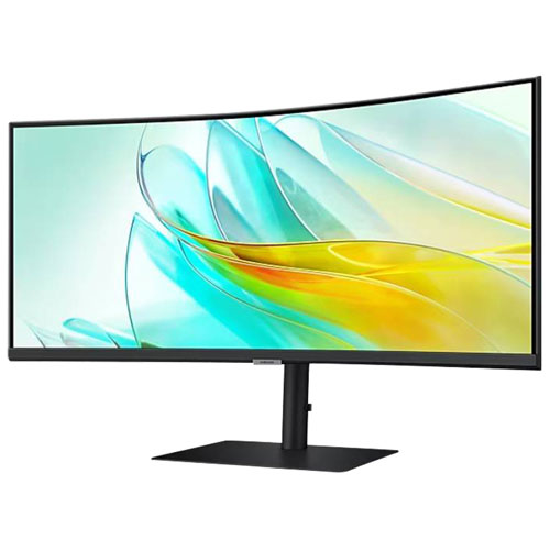 Samsung ViewFinity S6 34" QHD 100Hz 5ms GTG Curved VA LCD FreeSync Gaming Monitor (LS34C654UANXGO)- Black