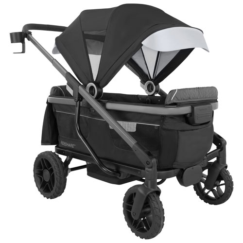 Chariot poussette double Shyft Rideshare d'Evenflo - Noir sterling