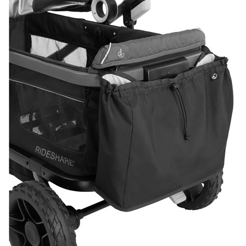 Chariot poussette double Shyft Rideshare d'Evenflo - Noir sterling