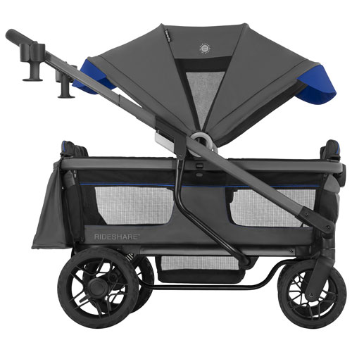 Chariot poussette double Shyft Rideshare d'Evenflo - Bleu électrique