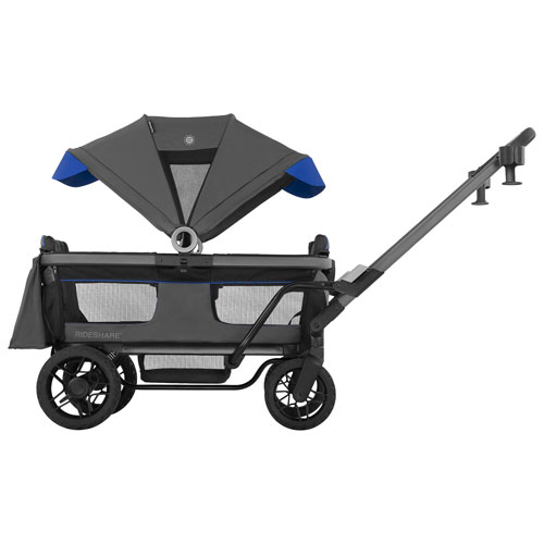 Chariot poussette double Shyft Rideshare d'Evenflo - Bleu électrique
