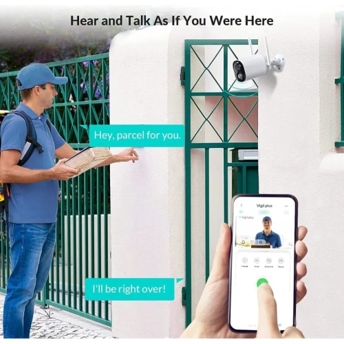 Wireless Outdoor 2K Security Camera: Solar & Battery Powered with Spotlight, Siren, Motion Detection, Color Night Vision, 2-Way Audio, IP66, 2.4GHz