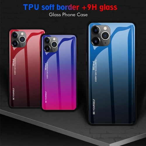 Gradient Glass Case for iPhone 12 and 12 PRO, Slim Thin Anti-Scratch Shockproof Protective Case, Tempered Glass Back Cover-FREE SHIPPING
