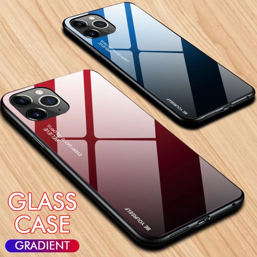 Gradient Glass Case for iPhone 13 PRO MAX, Slim Thin Anti-Scratch Shockproof Protective Case, Tempered Glass Back Cover-FREE SHIPPING