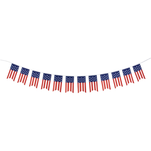9.75' Americana USA Flag Swallowtail Hanging Wall Banner