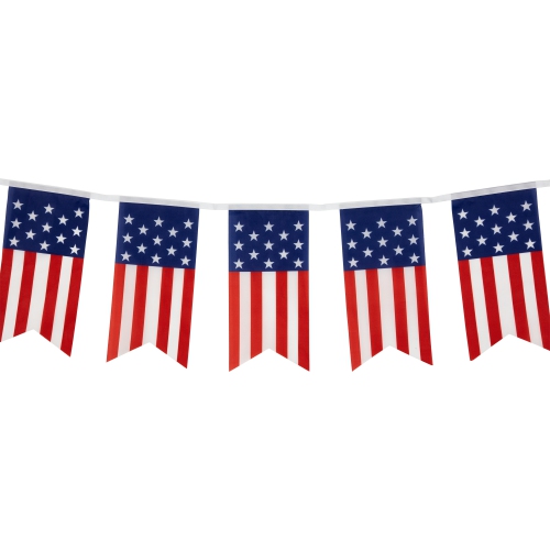 9.75' Americana USA Flag Swallowtail Hanging Wall Banner