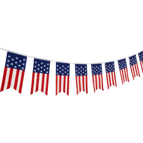 9.75' Americana USA Flag Swallowtail Hanging Wall Banner