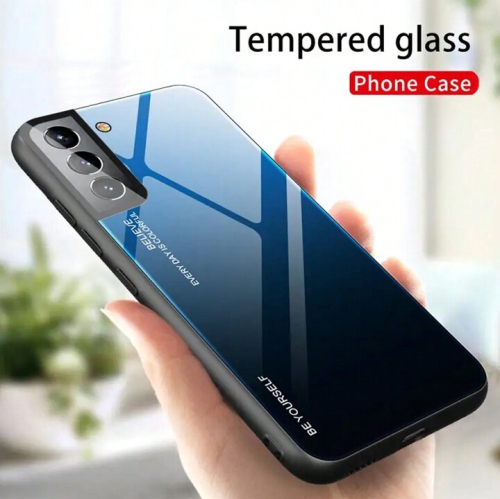 Étui en verre gradient pour Samsung S22 PLUS, étui protecteur mince, mince et antichoc, EXPÉDITION sans couvercle arrière en verre trempé