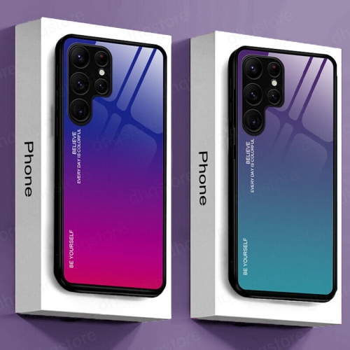 Gradient Glass Case for Samsung S22, Slim Thin Anti-Scratch Shockproof Protective Case, Tempered Glass Back Cover-FREE SHIPPING