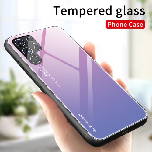 Gradient Glass Case for Samsung S22 ULTRA, Slim Thin Anti-Scratch Shockproof Protective Case, Tempered Glass Back Cover-FREE SHIPPING