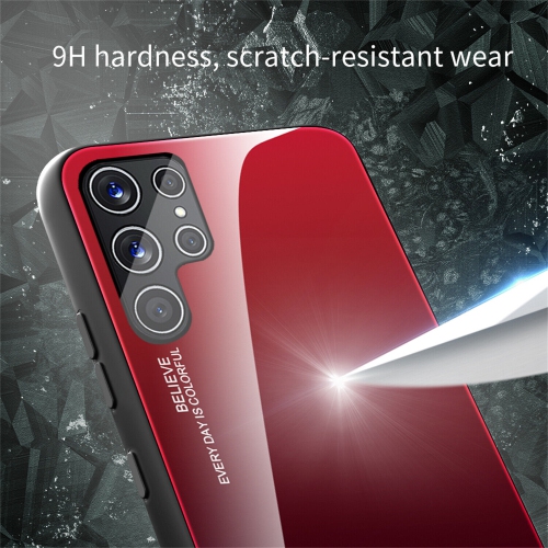 Gradient Glass Case for Samsung S22 ULTRA, Slim Thin Anti-Scratch Shockproof Protective Case, Tempered Glass Back Cover-FREE SHIPPING