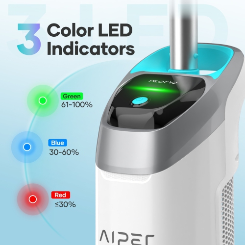 Aiper Pilot V2 - aspirateur de piscine portatif rechargeable pour spas, piscines gonflables au-dessus du sol, fonctionne avec les poteaux de piscine
