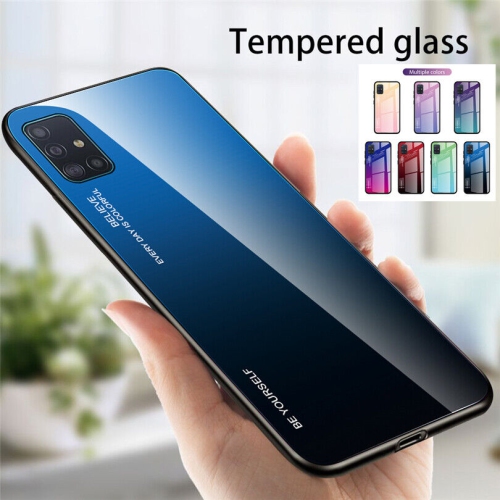 Gradient Glass Case for Samsung S20FE, Slim Thin Anti-Scratch Shockproof Protective Case, Tempered Glass Back Cover-FREE SHIPPING
