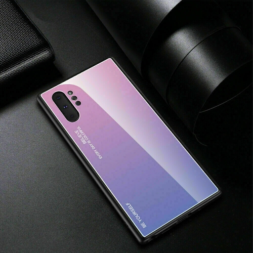 Image 1 of 10.. Gradient Glass Case for Samsung NOTE 10 PLUS, Slim Thin Anti-Scratch Shockproof Protective Case, Tempered Glass Back Cover-FREE SHIPPING