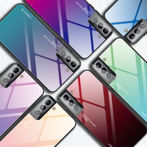 Gradient Glass Case for Samsung S21, Slim Thin Anti-Scratch Shockproof Protective Case, Tempered Glass Back Cover-FREE SHIPPING