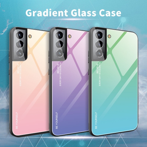 Gradient Glass Case for Samsung S21 PLUS, Slim Thin Anti-Scratch Shockproof Protective Case, Tempered Glass Back Cover-FREE SHIPPING