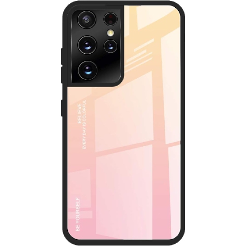 Étui en verre gradient pour Samsung S21 ULTRA, étui protecteur mince, mince et antichoc, EXPÉDITION sans couvercle arrière en verre trempé