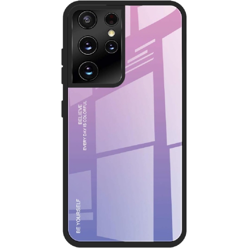 Étui en verre gradient pour Samsung S21 ULTRA, étui protecteur mince, mince et antichoc, EXPÉDITION sans couvercle arrière en verre trempé