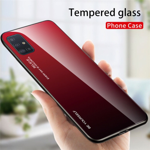 Étui en verre gradient pour Samsung A71, étui protecteur mince, anti-rayures, arrière EN verre trempé, EXPÉDITION GRATUITE