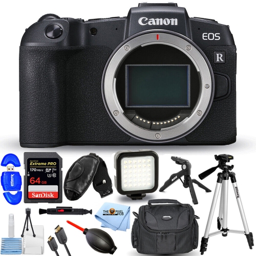 CANON  Eos Rp Mirrorless Digital Camera (Body Only) + 64GB + Led Light Kit Bundle