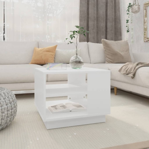 vidaXL Coffee Table White 55x55x43 cm Engineered Wood