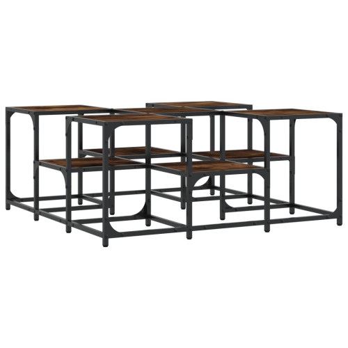 Table basse en chêne fumé vidaXL, 91x91x1x40&nbsp;cm, bois d'ingénierie