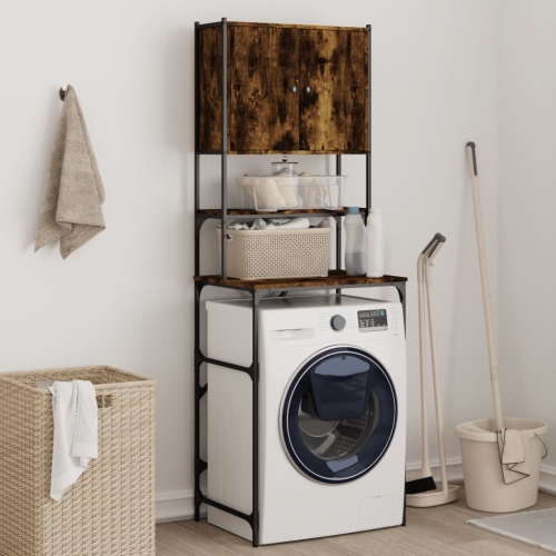 vidaXL Washing Machine Cabinet Smoked Oak 68x48.5x194 cm