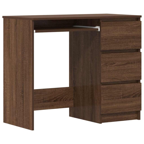 vidaXL Desk Brown Oak 90x45x76 cm Engineered Wood