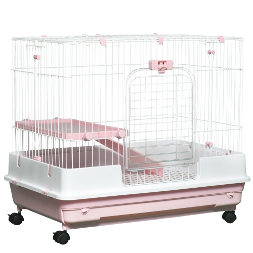 Rabbit cage on wheels best sale